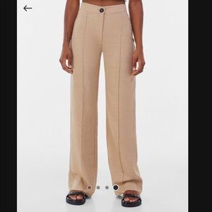 Berksha asos wide leg tailored pants in brown